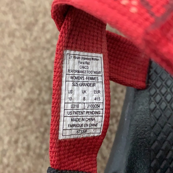 Vibram Floral Red Sandals - Picture 5 of 5